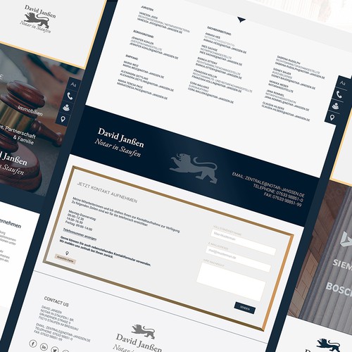 Web page & stationary design / branding for notary agency