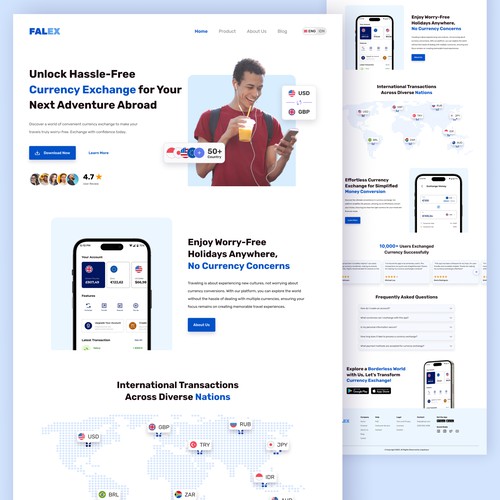 Falex - Landing Page