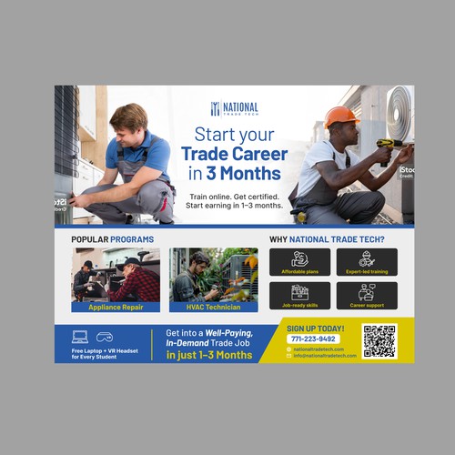  Virtual Reality Trade School – National Trade Tech Flyer