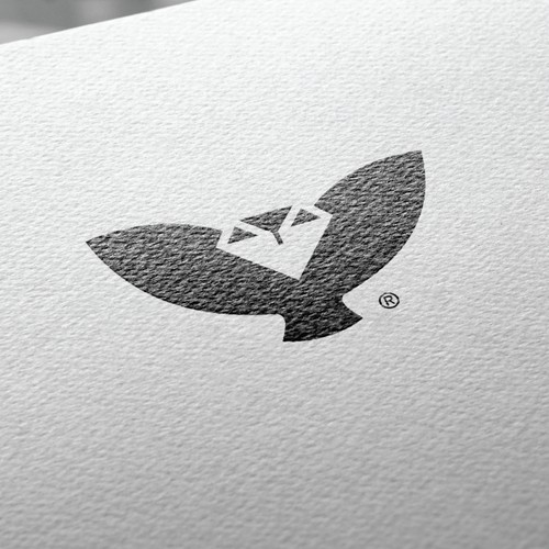 Negative space logo design