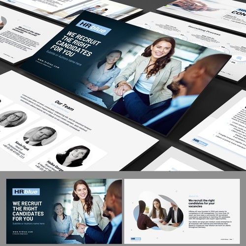 HR Blue PowerPoint Template