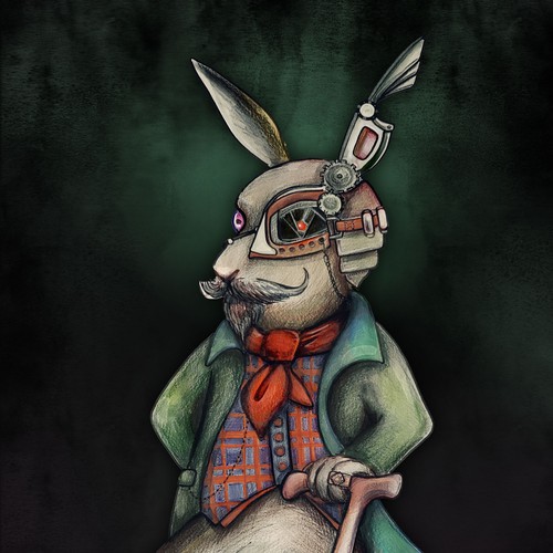 Steampunk Rabbit character