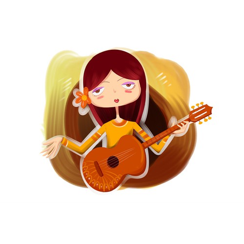 girl and guitar