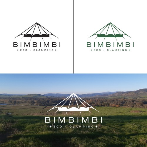 Modern Logo for an Eco-Glamping Site in the Australian Mountains