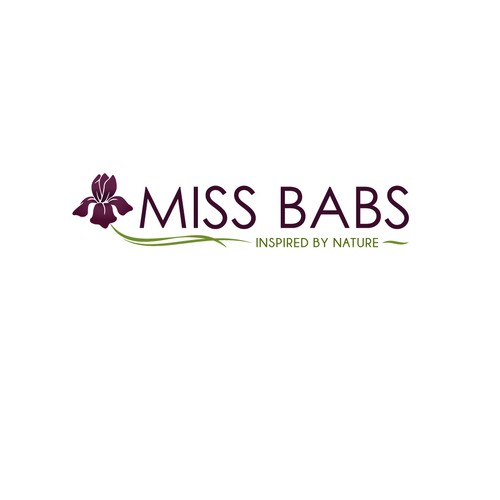 Elegant logo for Miss Babs hand dyed yarn