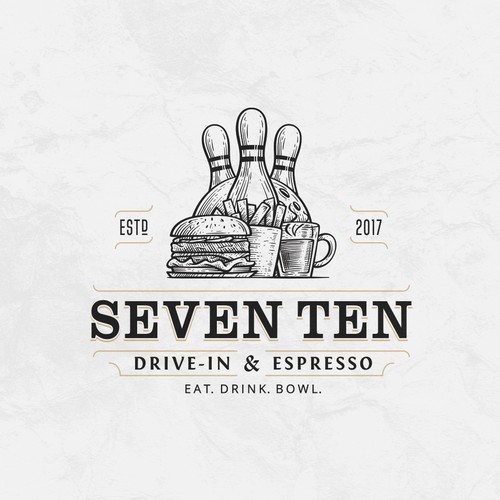 Classic Logo Design for Bowling Cafe