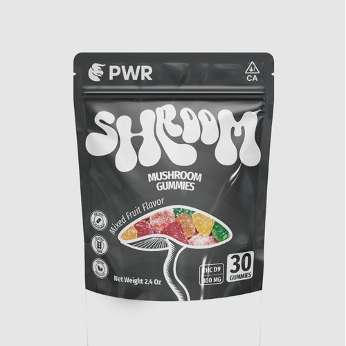 amazing mushroom gummy pouch for health or high