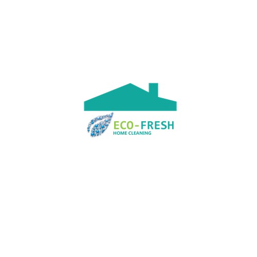 logo concept for eco- fresh home cleaning company