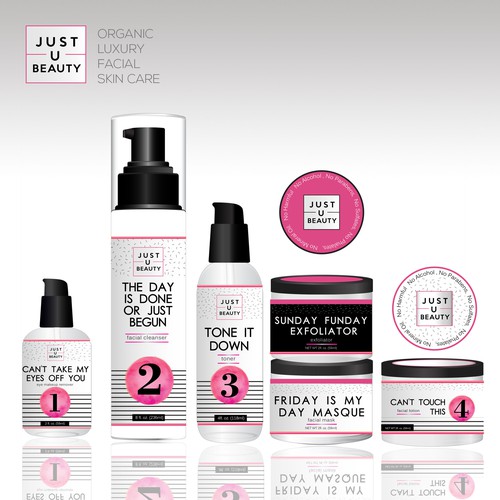Logo, labels and packaging for unique skin care line
