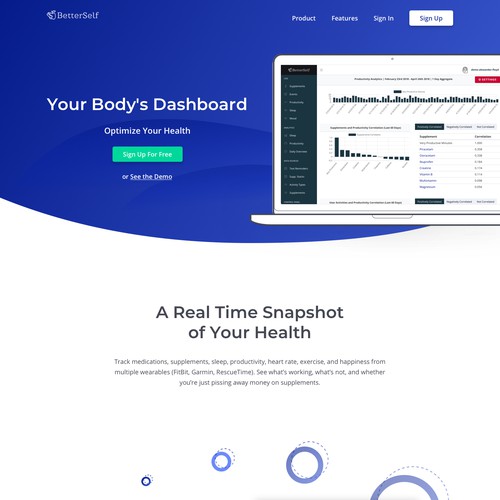 Landing Page for BetterSelf.io