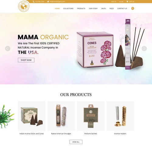 Organic herbal Ecommerce Website