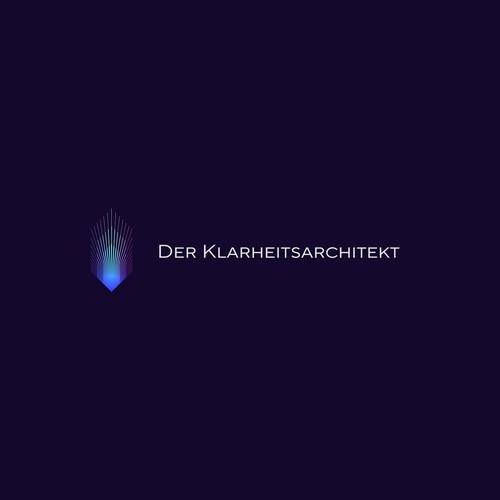A clarity-driven logo design for Der Klarheitsarchitekt, blending philosophy, coaching, and psychology.