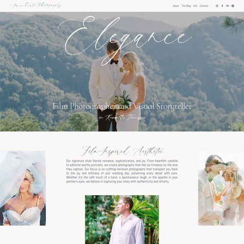 A Romantic, Editorial-Inspired Website for a Wedding Photographer