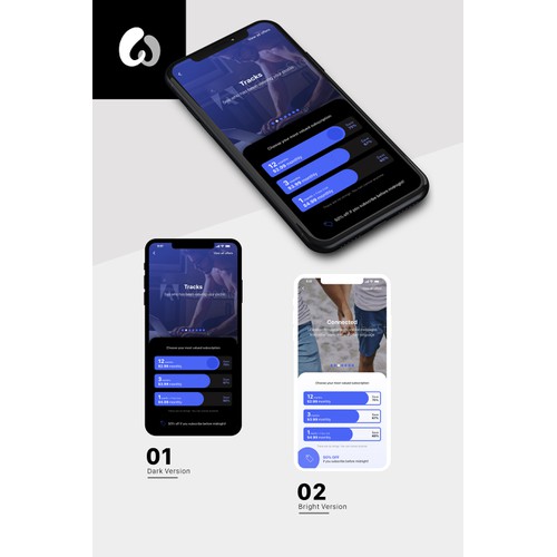 Subscription screen mobile app design