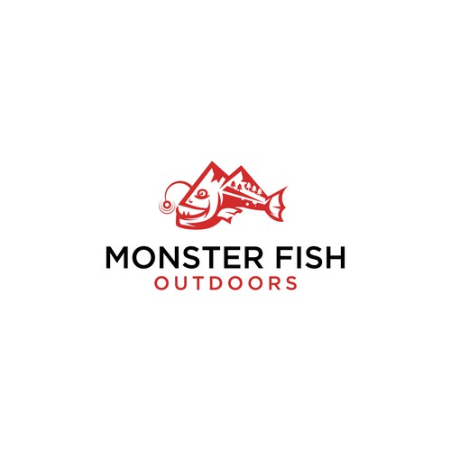 Monster Fish Outdoors Logo Design