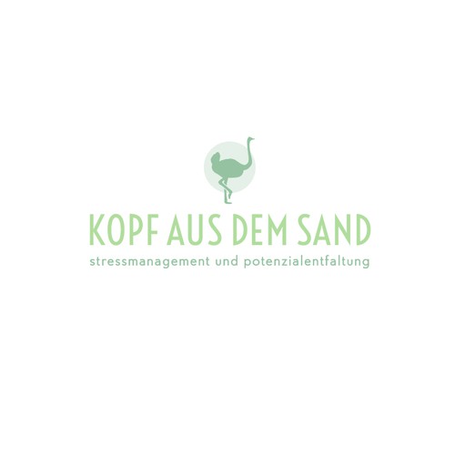 Logodesign «Kopf aus dem Sand» Stressmanagement und Potentialentfaltung