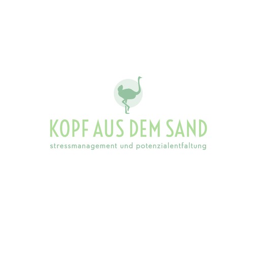 Logodesign «Kopf aus dem Sand» Stressmanagement und Potentialentfaltung