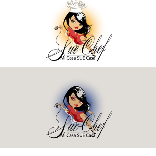 Sue Chef Bold logo concept for pizzerie