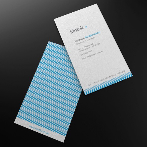 Business card design for Kintek.
