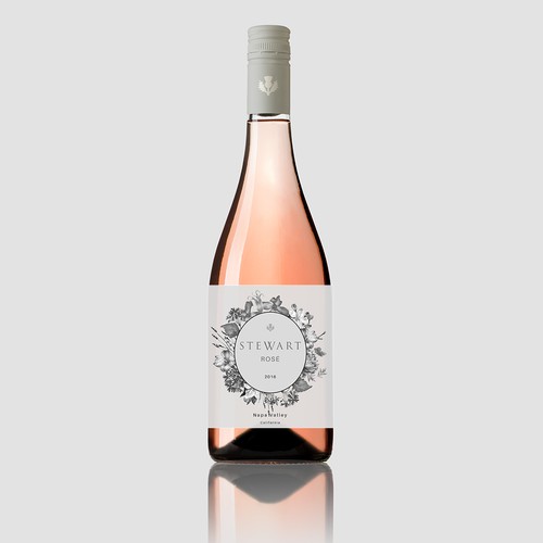 Label design for Stewart Rosé