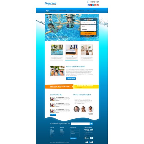 Responsive Website Needed for New Pool & House Cleaning Service