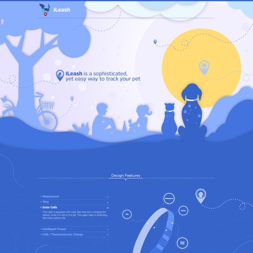 iLeash Pet Tracker Landing Page