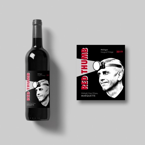 Red Thumb wine label