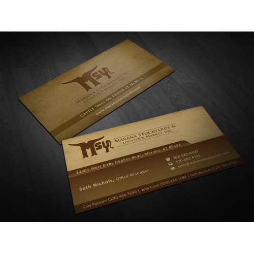 Marana Stockyards Business Cards