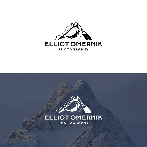 Modern but simple professional logo based on an actual mountain for adventure photography business.