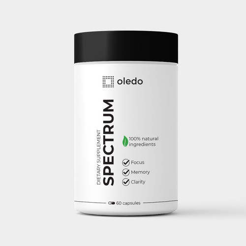 Label design for food supplement.