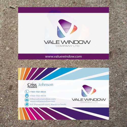 Vale Window Company Ltd Bus. Card/letterhead design