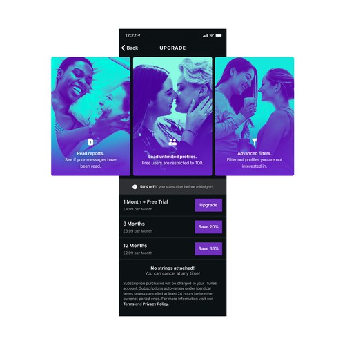 LGBT Dating App - Subscription Screen