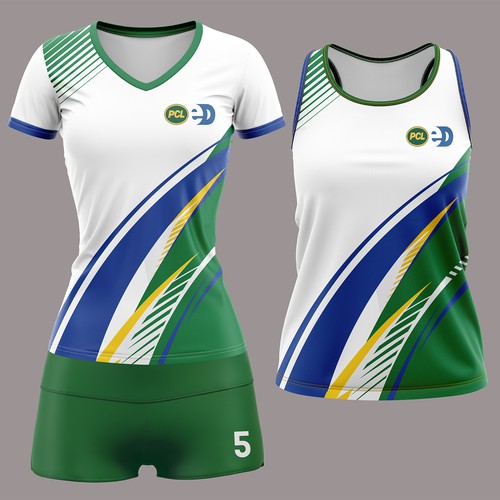 design for volley ball women jersey