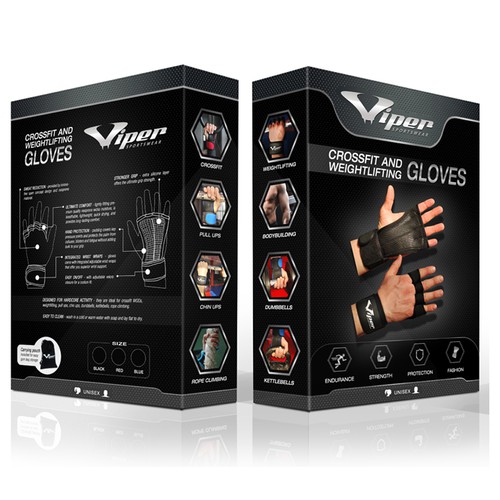 Crofit and weightlifting gloves box package for Viper