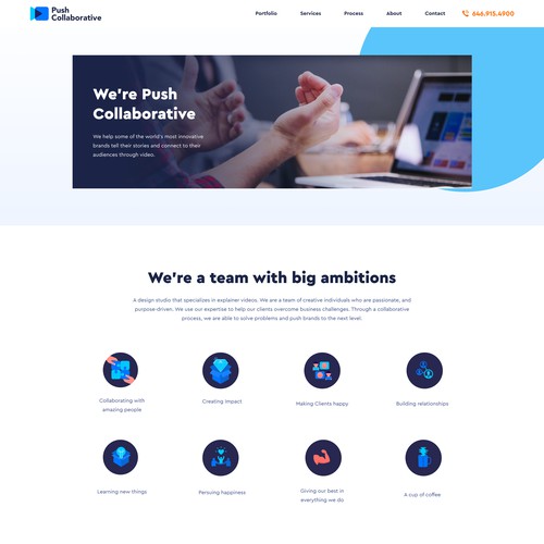 about page agency motion graphic