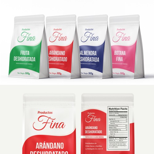 Modern Minimalist Packaging Design for Premium Dried Fruits & Snacks