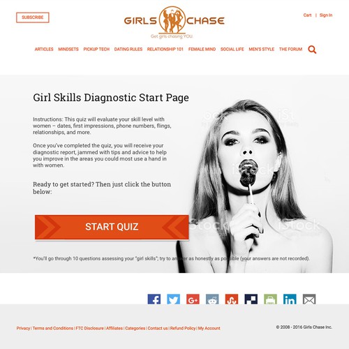 Start page for GirlsChase
