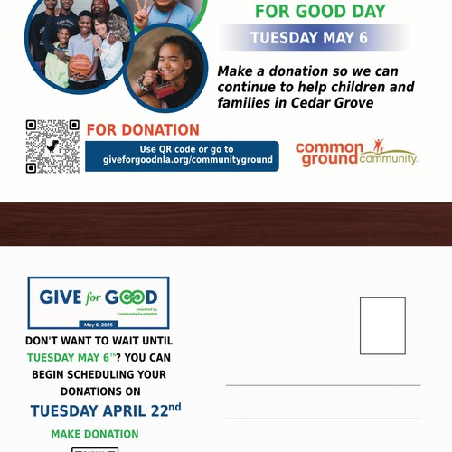 Postcard Design for Non Profit Organization 