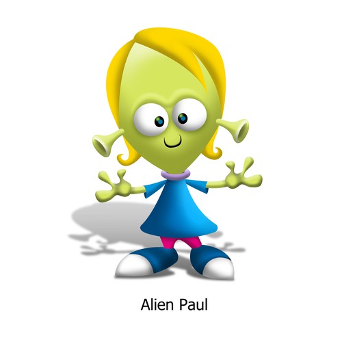 Alien Paul cartoon character mascot contest