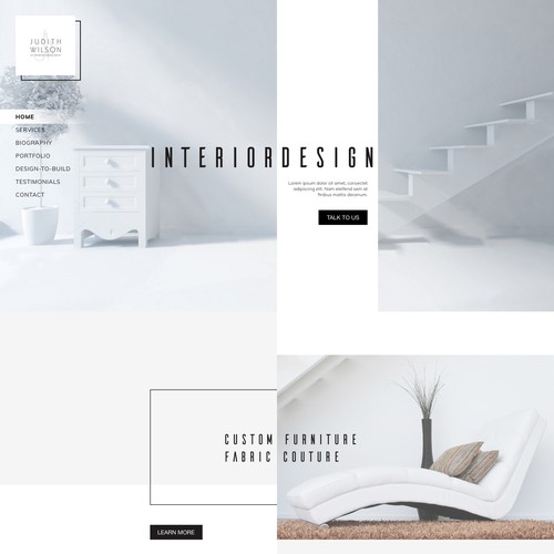 Web page concept for Interior Design Group