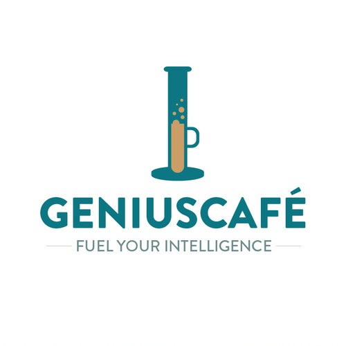Clever modern café logo