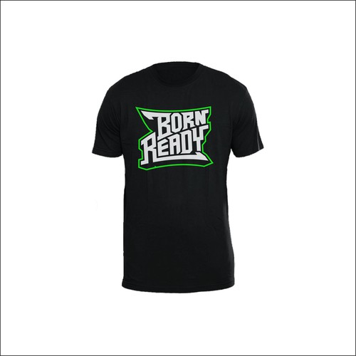 Strong & expressive "Born Ready" Shirt-Design based on typography