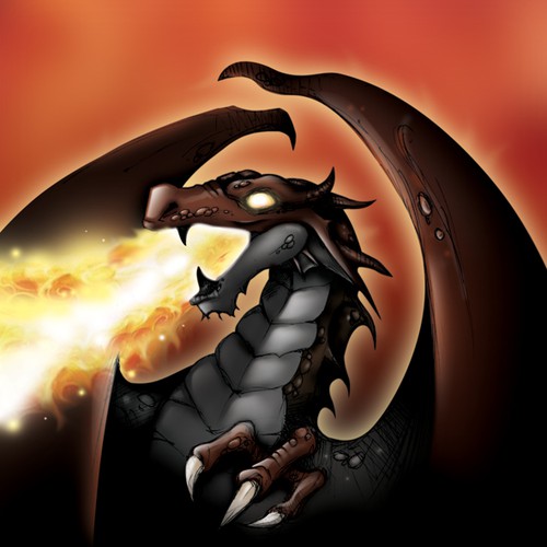 Evil dragon villain for fantasy game