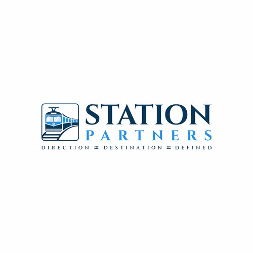 Station Partners - Classic Train & Directional Logo