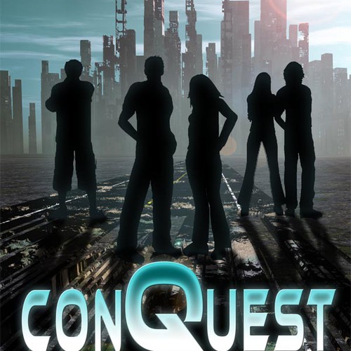 Create a stunning Book cover for ConQuest; A Young Adult Sci-fi book.