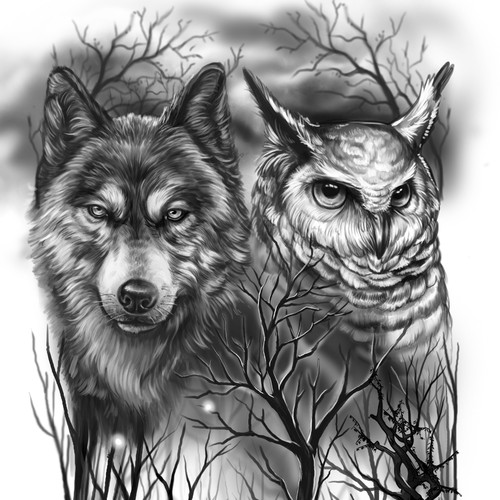 owl wolf