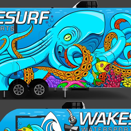 Trailer Wrap for Wakesurf