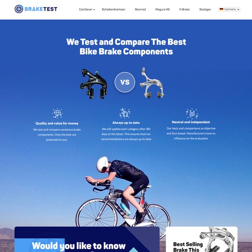 Braketest.io complete Web design