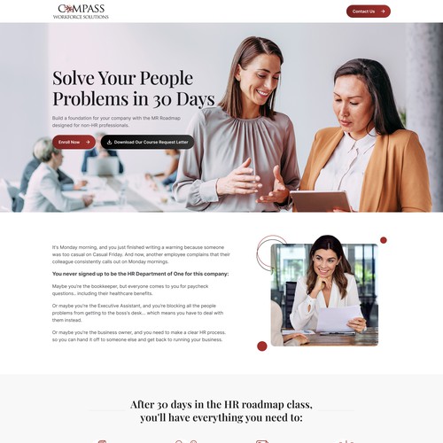 Modern and Intriguing Landing Page Design for an Online Course