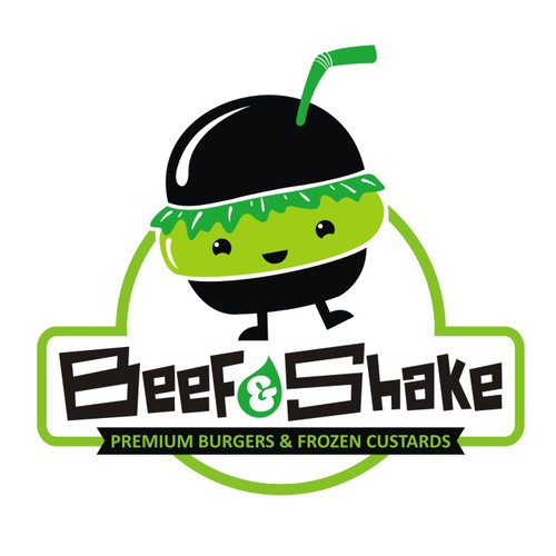 Burger restaurant logo and mascot